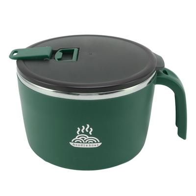 Чаша из нержавеющей стали для лапши быстрого приготовления с герметичным сливом, кружка для супа с крышкой, держатель для телефона для офиса в общежитии