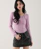 AVANDRESS Square Neck Line Crop Long Sleeve Knit Sora