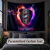 Custom Name Text Tapestry,Bayern Munich Decorative Wall Hanging, Background Tapestry For Home Bedroom