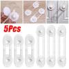 5Pcs Fridge Cabinet Door Drawer Fixed Locks Furniture Accossory Anti-pinch Buckle