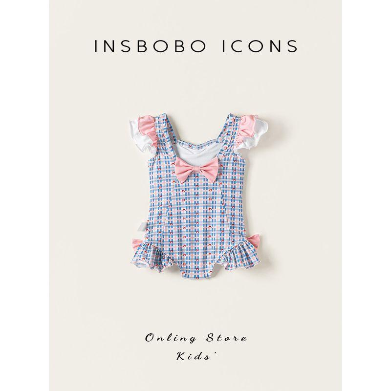 Insbobo Baby Girl Swimsuit Baby Swimwear 2026 New Summer Girls' Swimwear Stylish Children's Summer Outfit Thin