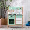 OSJ Wooden Pretend Play Kitchen Set with Toy Mini Kitchen for Educational Popular Gift for Baby [Green] Cookware, Assembled, Kitchen, Kids, Storage,