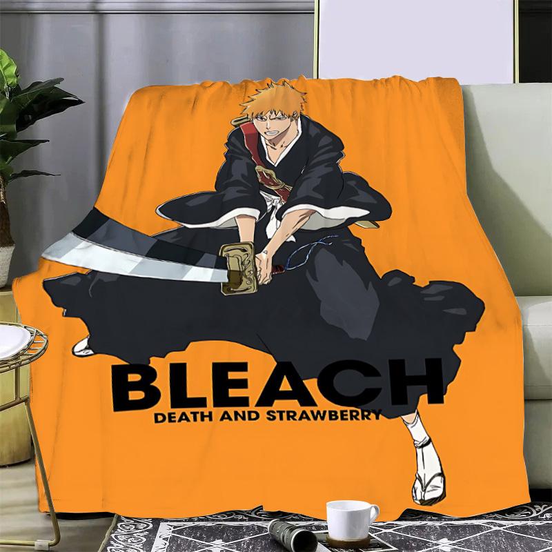 Bleach Kurosaki Ichigo Printed Blanket Picnic Blankets Warm Blanket Soft and Comfortable Blanket Home Travel Birthday Gift