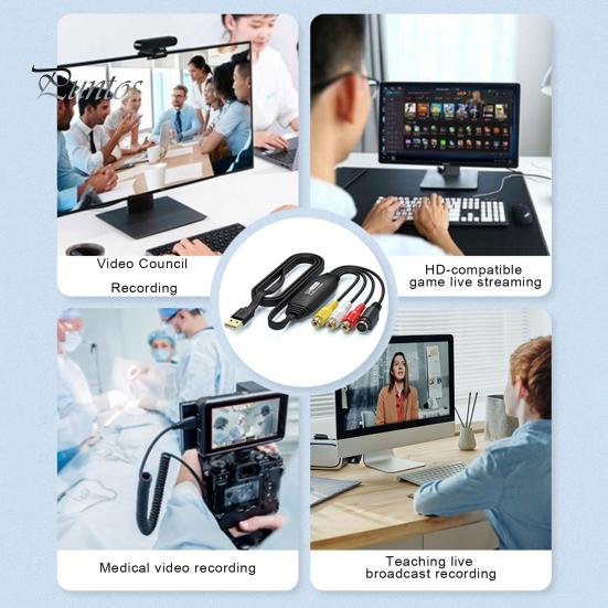 USB-адаптер для захвата видео 1080P, VHS, видеомагнитофон, ТВ в цифровой конвертер, кабель с разъемом RCA для Windows, Mac OS, Linux, Android
