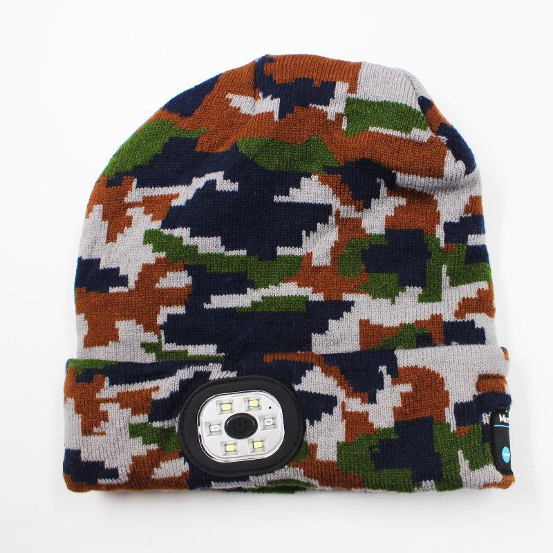 Rechargeable LED light hat winter outdoor night running luminous hat with light cold hat
