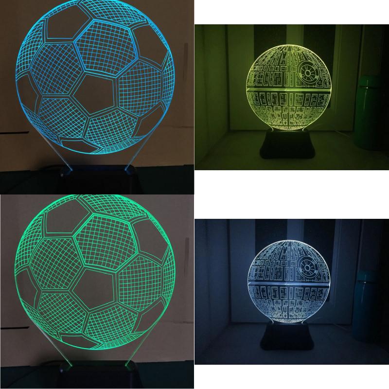 Star Wars Death Star 3d Led Night Light With Touch Control For Bedroom Decor