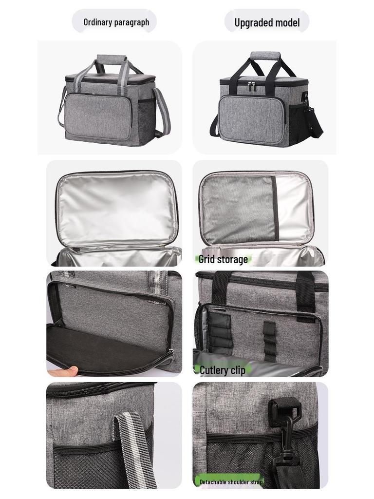 Insulated Outdoor Oxford Cloth Ice Pack Large Capacity Lunch Bag