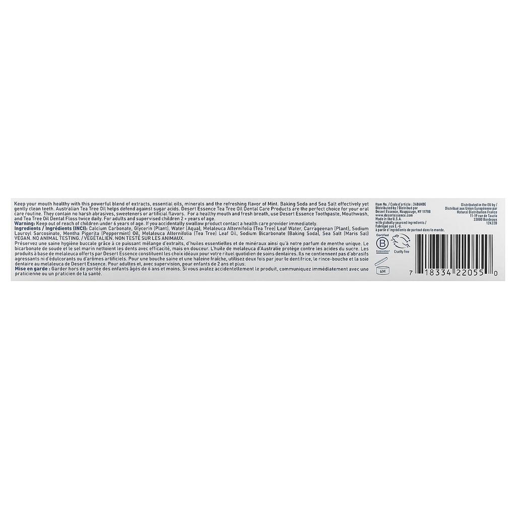 Tea Tree Oil Toothpaste, Mint, 176G(6.25Oz)