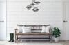 MODERN GLASS HANGING LAMP GRAPHITE RING