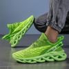 New Fashion Green Men's Running Shoes Big Size 47 Breathable Blade Shoes Trainers Men Lightweight Sports Shoes Zapatillas Hombre