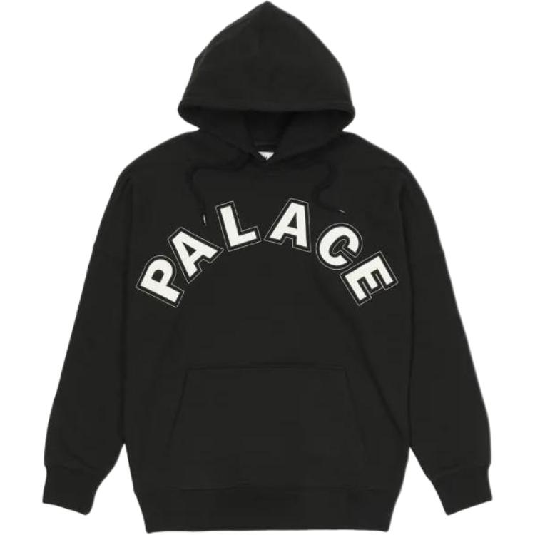 Palace FW22 Вырезанный капюшон с вышитым логотипом, мужские толстовки с капюшоном, черный P21CS229