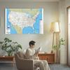 English Map USA Map Road Map,for Classroom,Student Room&Home Decor,Wall Decor,Travel Supplies