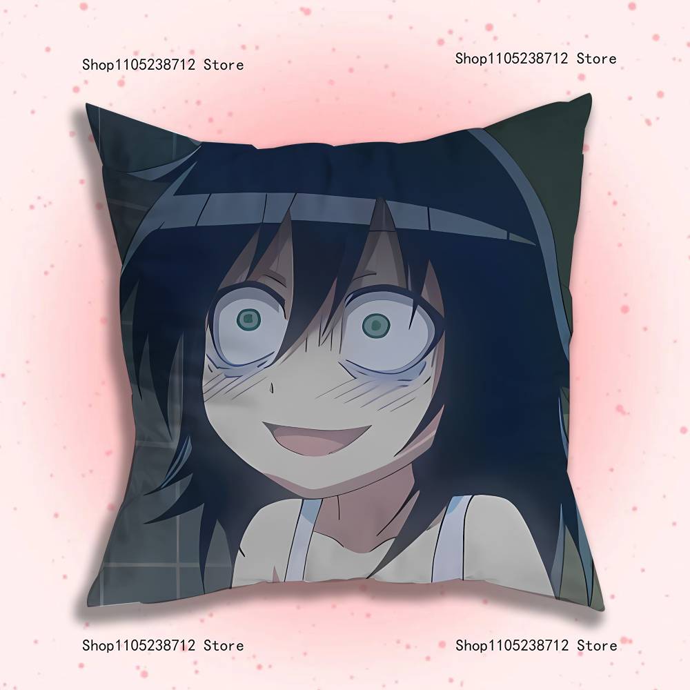 W-Watamote Томоко Куроки Аниме Наволочка Противопылевая Наволочка Невидимая Молния Шелковистый Короткий Плюш Чехол для Подушки на Диван