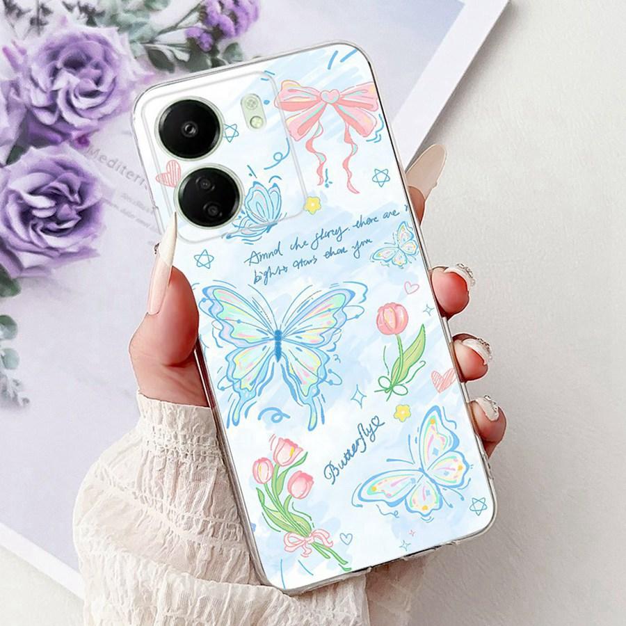 Для Xiaomi Poco C65 C 55 C 65 PocoM6 Pro 4G Чехол для телефона Милые Девушки Мультяшные Чехол Силиконовый Мягкий Прозрачный Бампер Оболочки 2025