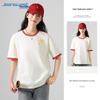Женская хлопковая футболка с цветовыми блоками Jeanswest Весна 2025