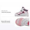 Li Ning Детская Мода Трендовые Универсальные Простые Детские Кроссовки Детские Кроссовки Стандартный-Белый Пепельно-Серый-Фиолетовый Ярко-Розовый YKNT150-4