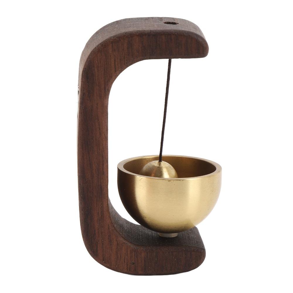 2pcs Self-Adhesive Wooden Doorbell C-Shape Design Hanging Door Bell For Home Garden