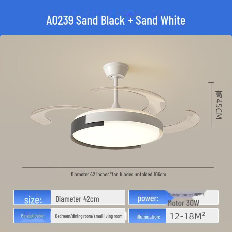 Современный потолочный вентилятор из орехового дерева с интеллектуальным преобразованием частоты для гостиной и столовой