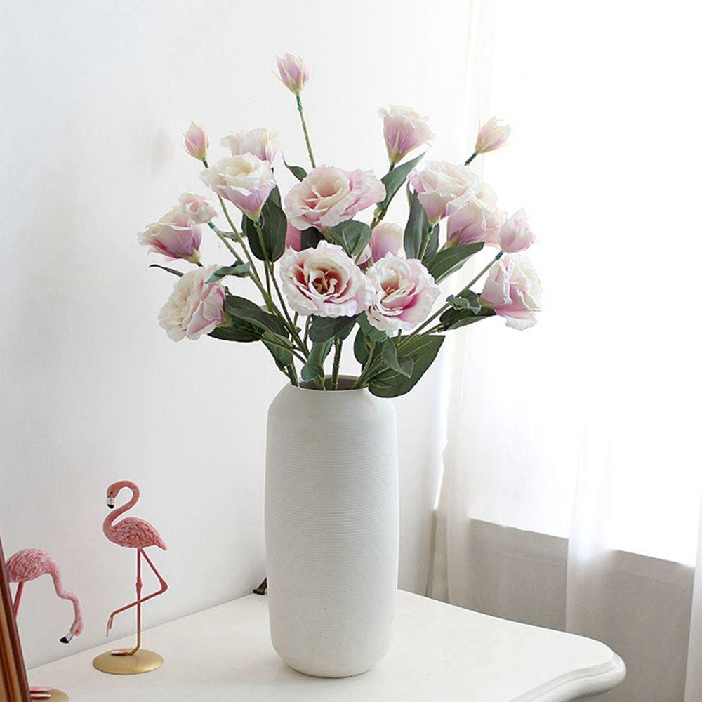 Home Table Decor DIY For Wedding Photo Props Bouquet Eustoma Fake Floral Artificial Flower