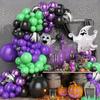 Halloween Balloon Wreath Arch Set Ghost Aluminum Film Balloon Wreath Party Decorations Balloon