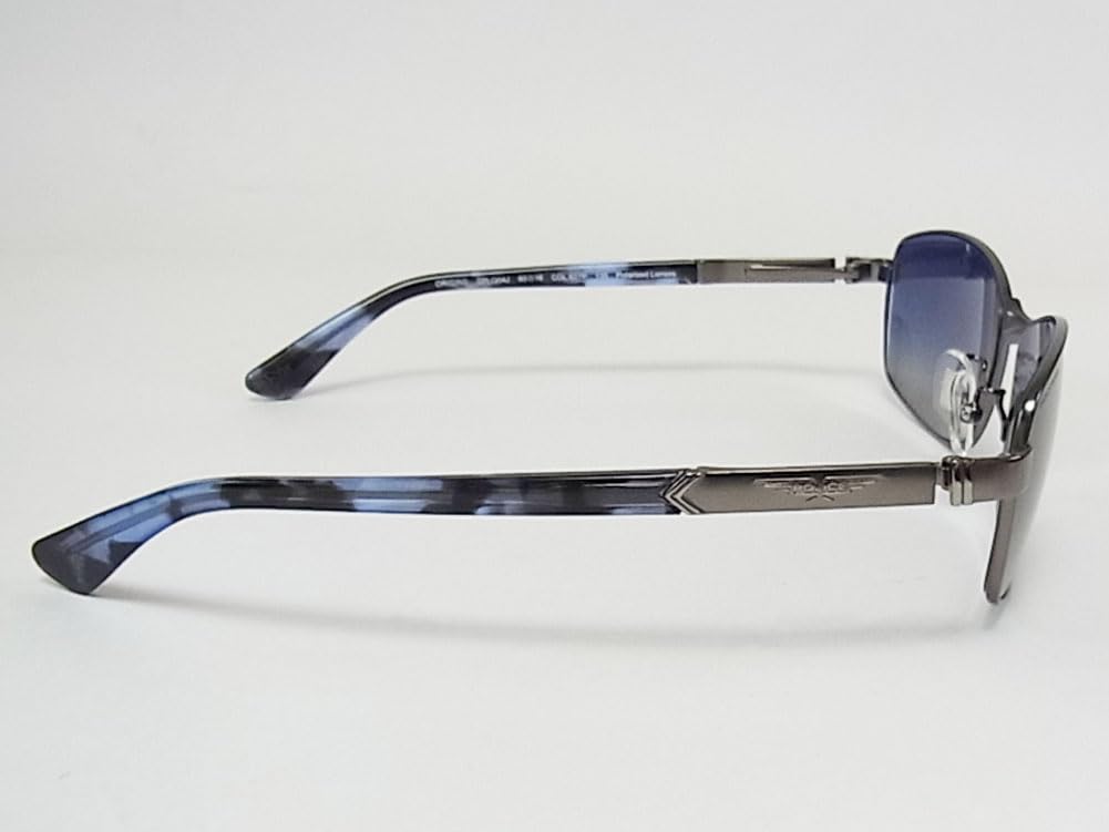 Police SPLQ04J 627P 60 POLICE Polarized for Men and Women Sunglasses, ORIGINS, Lenses, Titanium,
