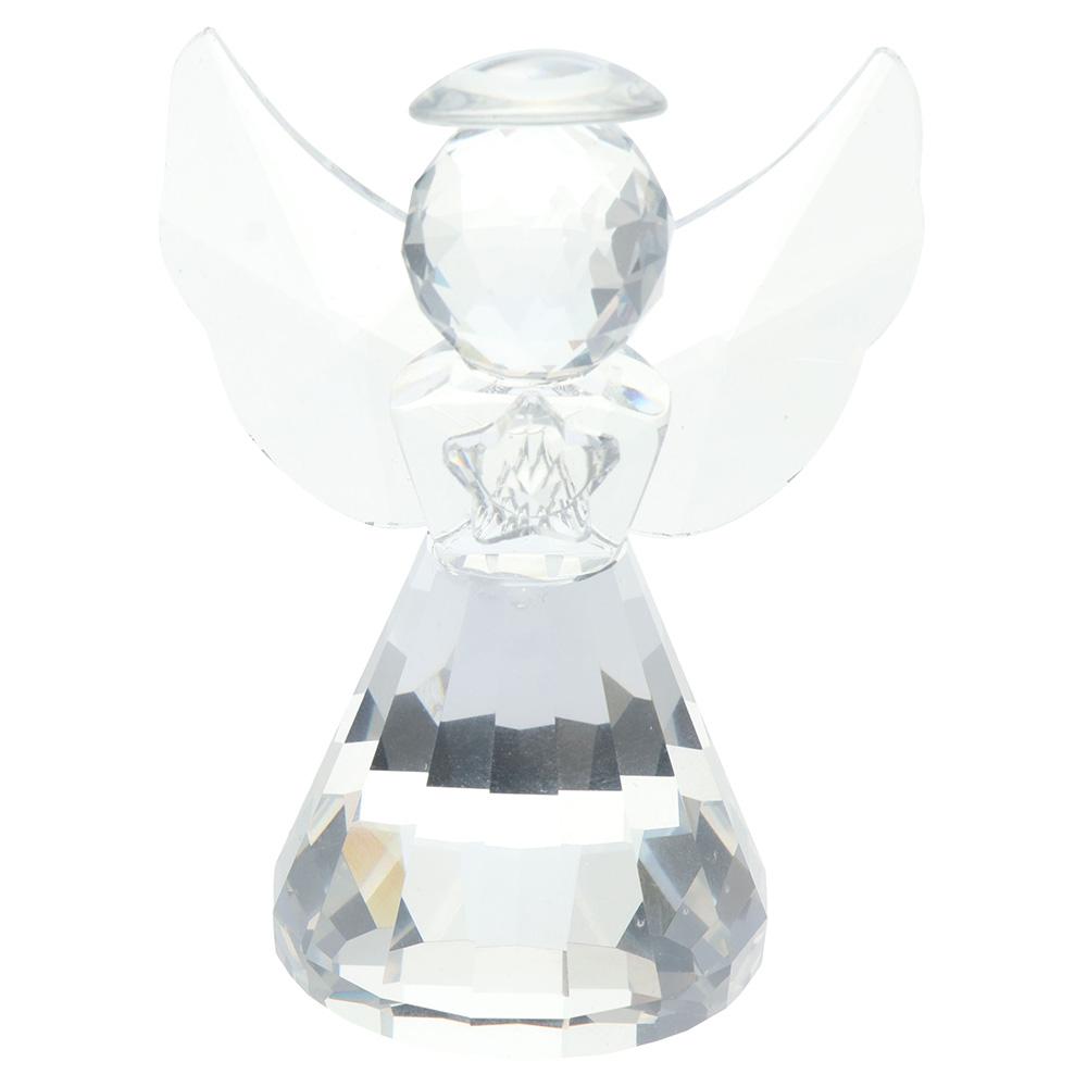 Белый кристалл, красивый стеклянный ангельский орнамент, прозрачный ангельский кристалл, украшение для дома