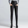 Women's Winter High Waist Zipper Plush Windproof And Warm Eiderdown Cotton Pants
