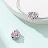 925 Silver Color Romantic Retro Heart Shaped Guardian Butterfly Charms Beads Fit 3mm 925 Original Bracelets DIY Jewelry Gift