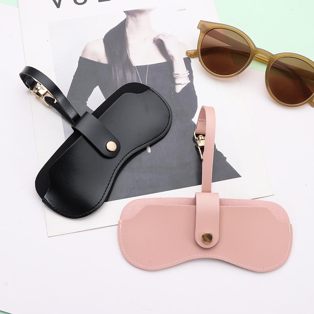 Travel Handmade Hanging Wrist Sunglasses Case Glasses Bag Glasses Storage Box PU Leather