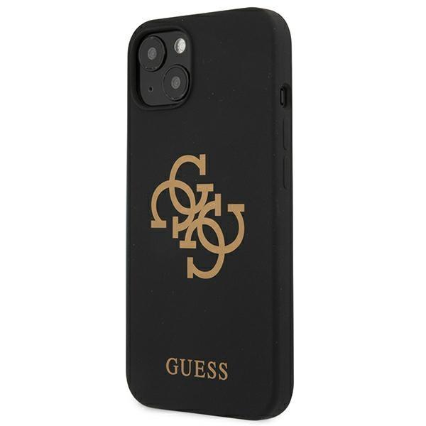 Etui do iPhone 13 mini Guess Silicone 4G Logo Czarne
