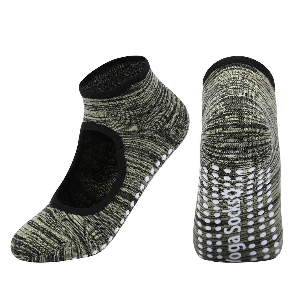 1 пара женских противоскользящих носков, дышащие силиконовые носки с открытой спиной в горошек, пилатес Barre, домашнее спортивное нижнее белье для танцев в помещении