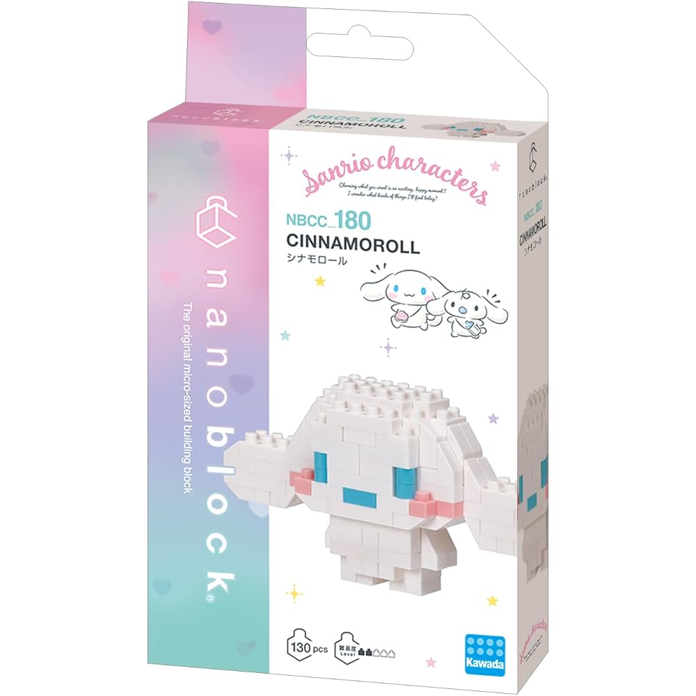 Kawada nanoblock Персонажи Sanrio Киннаморолл 130 деталей Строительный набор для возраста 12+