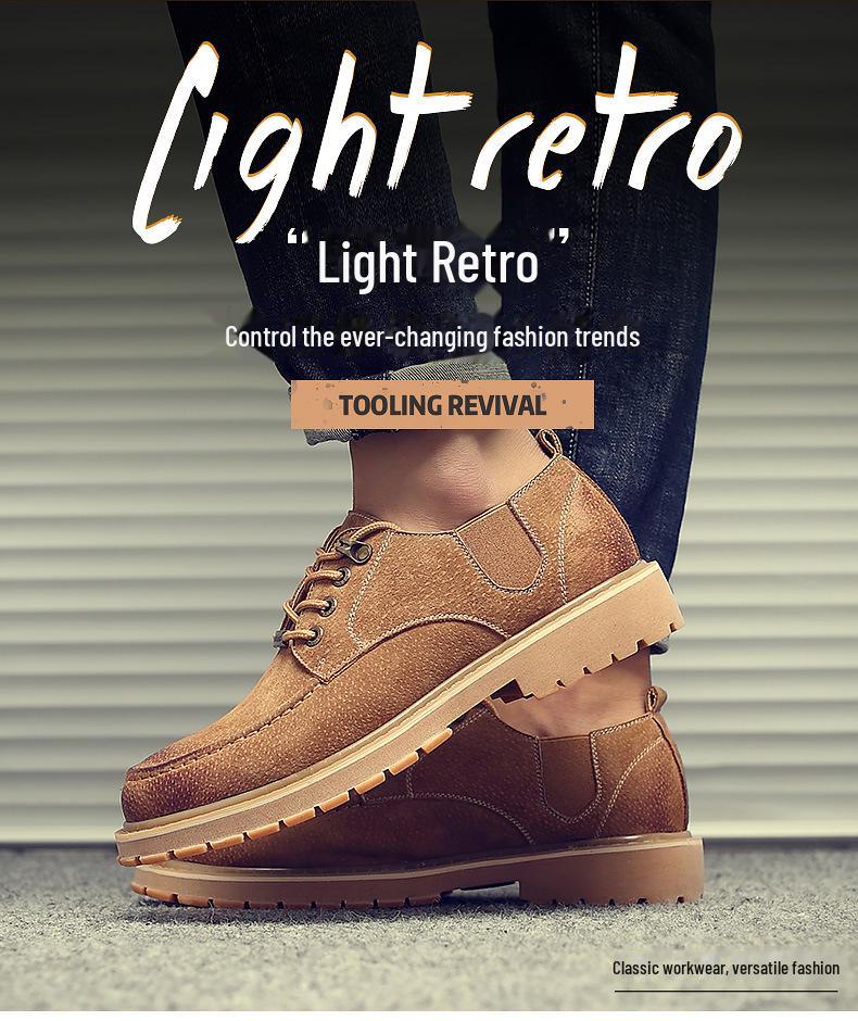 Мужские повседневные низкие ботинки Martin в стиле ретро из натуральной кожи Kung Fu Deer