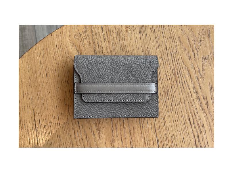 Женский держатель карт из натуральной кожи — большая вместимость, несколько отделений для карт, однотонный, стильный и компактный кошелек