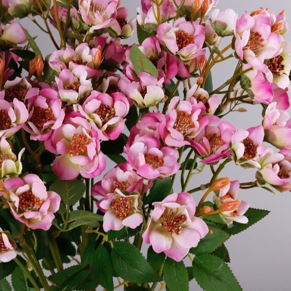 Real Touch Silk Fake Rose Flowers with Leaves Faux Flowers  Outdoor Garden Decor