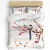 Chinese Style Plum Blossom Magpie Carp Duvet Cover with Pillow Case Custom 3pcs Bedding Set Quilt Cover Double Bed Home Textile