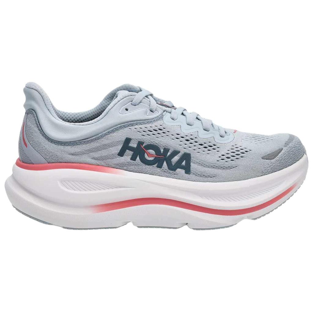 HOKA One One Bondi 9 Износостойкие Дышащие Упругие Повседневные Беговые Кроссовки Женские Серые 1162014-MBLW