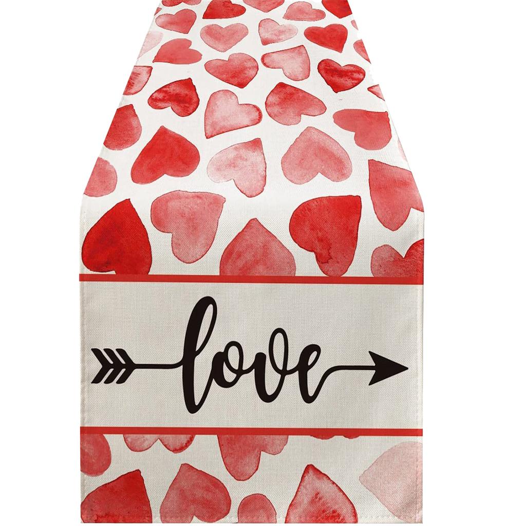 Valentine's Day Tablecloth Washable Table Cover Soft Table Cloth Stain Resistant Perfect for Kitchen Dinner Picnic
