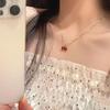 Ожерелье с подвеской цвета красного вина и вишни, серьги-гвоздики для женщин и девушек, свадебные украшения, подарки на день рождения