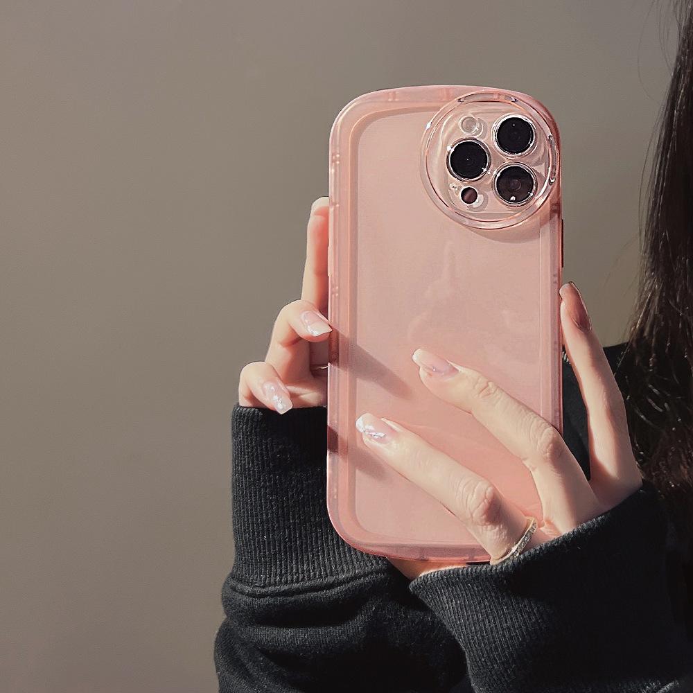 Прозрачный однотонный 14 для Iphone13promax Чехол для iPhone 11 Полностью закрывающий 16 Мягкий 15 Для пары 12