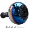 HEIGHTEN 45mm Power Reel Handle Knob 4 Colors Shimano B Type Daiwa L Size Universal Aurora Series (Black) (726)