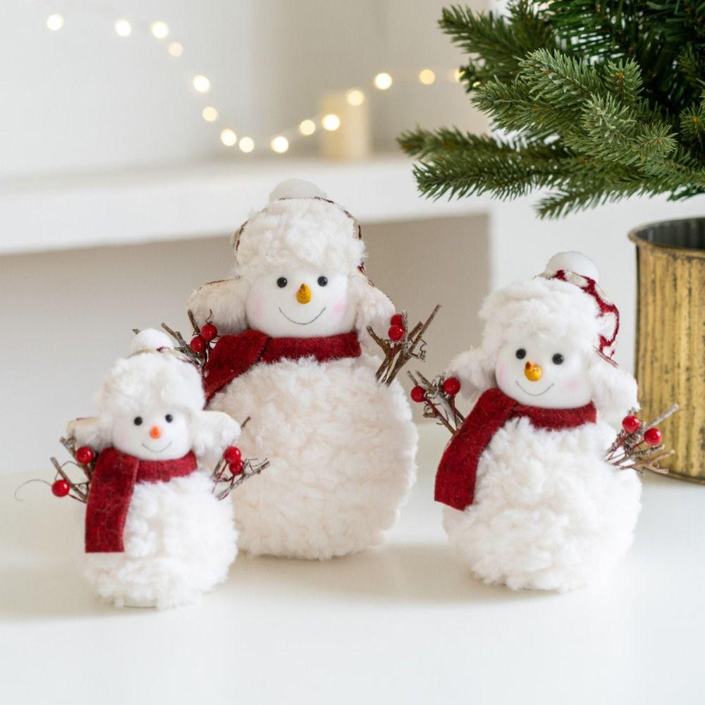 Cartoon Christmas Snowman Doll Plush Merry Christmas Decorations Party Favors