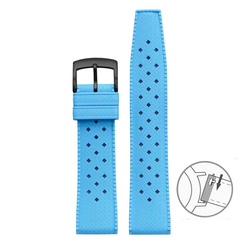 Watchband 20mm 22mm Diving Sport Watch Band for Seiko Omega Seamaster 300 Longines FKM Fluoro Rubber Strap Bracelet for Blancpain X Swatch