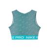 Nike Женская майка для тренировок Dri-Fit Pro с принтом, быстросохнущая, цвет кактусово-зеленый, дымчато-голубой, белый HQ5684-345