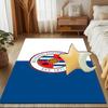 Football Reading Crest Rug for Living Room, Game Rooms, Office, Bedroom, Office Floor Mat Playful Design, fan gifts Christmas decor