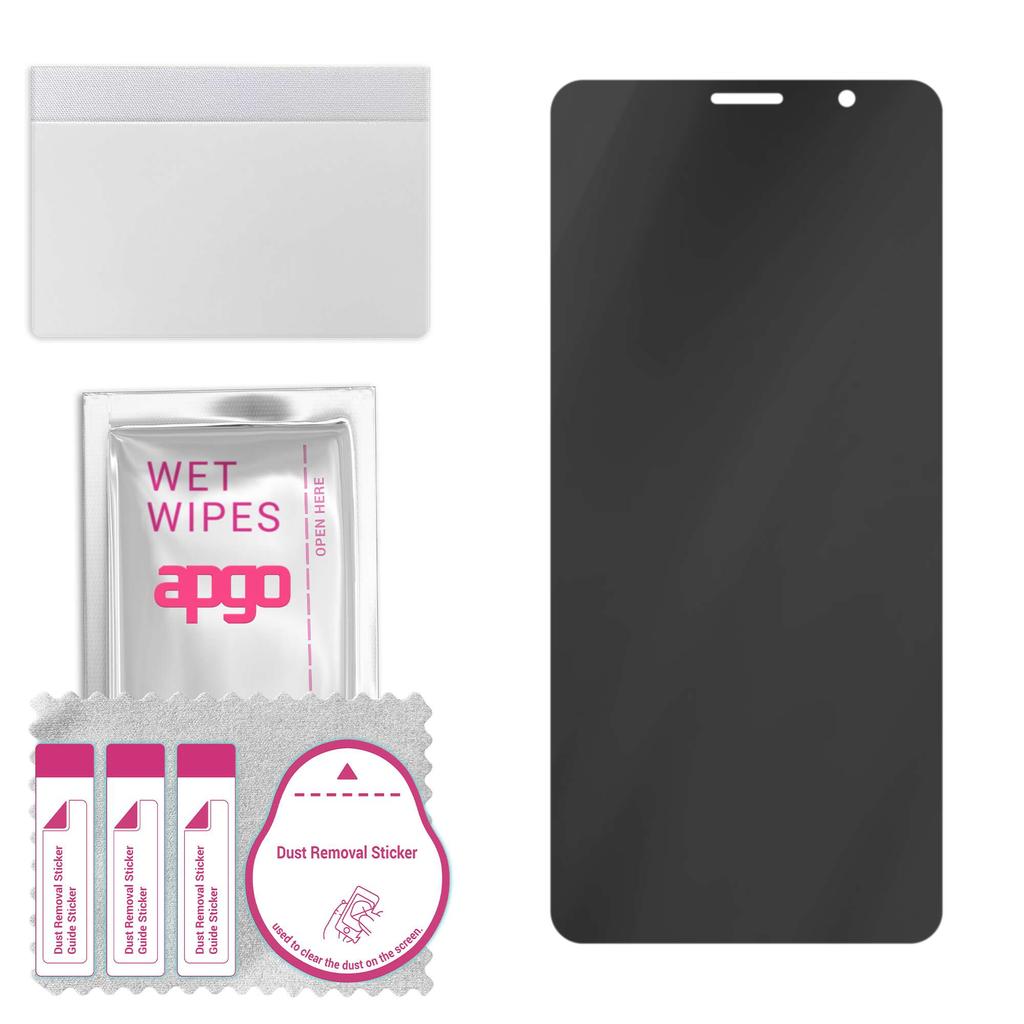 apgo Privacy Matte Hybrid protective glass compatible with TCL A1X, flexible nano glass, great replacement for tempered glass, scratch-resistant, full