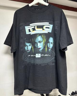 TLC 90-е Фан X Почта Редкий Графический Черный Короткий Рукав Унисекс Футболка Мужские Женские Футболки Топ S-4XL