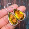 Charming Citrine Gemstone Handmade 925 Sterling Silver Jewelry Earring