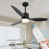 Modern Ceiling Fan with LED Light Home Fan Decoration Light Large Air Volume Remote Control Kitchen Bedroom Dining Terrace