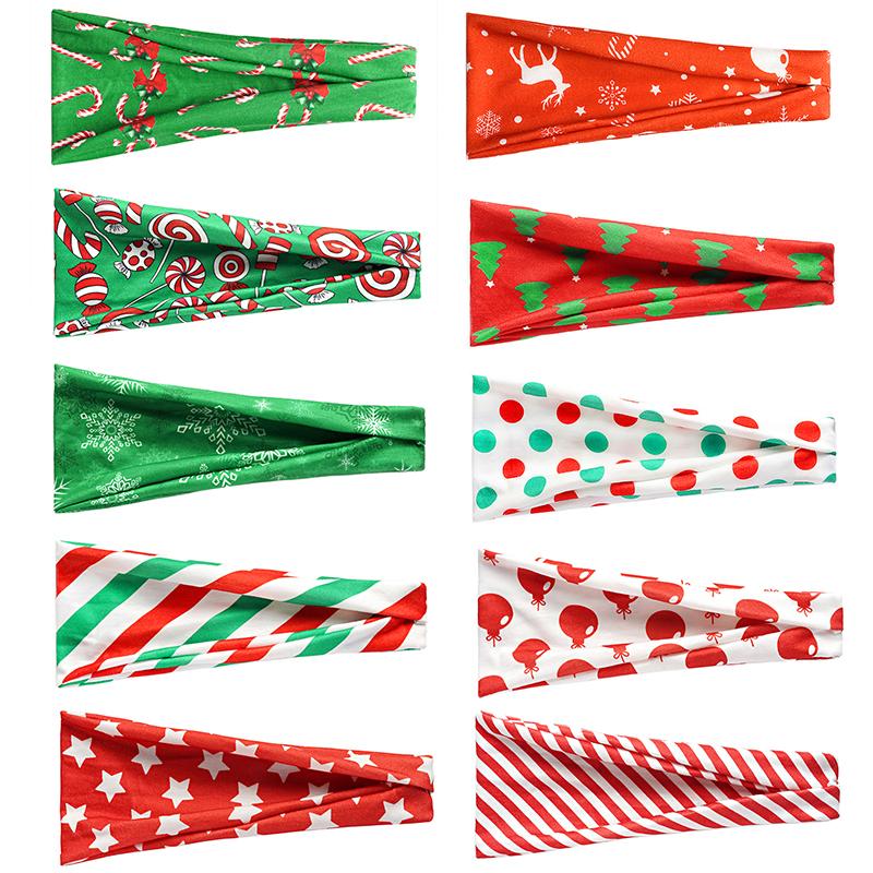 1Pc Hair Accessories Headband Elastic Christmas Decorations Sports Headband Breathable